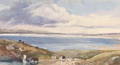 Landscape By The Shore With Road In Foreground