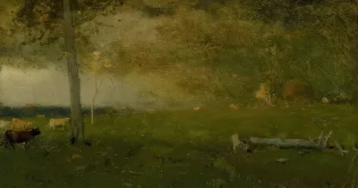 Landscape Cattle In Storm