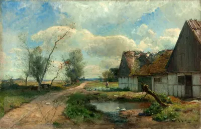 Landscape From Scania With Farm