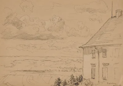 Landscape From The Seyfriedsberg Area With A Fragment Of A House