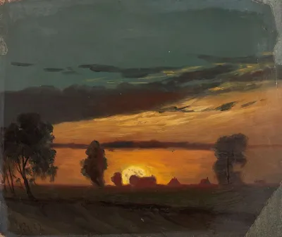 Landscape In Sunset