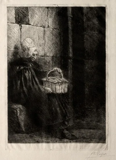 Landscape In The Vicinity Of Boulogne Called Woman With A Basket
