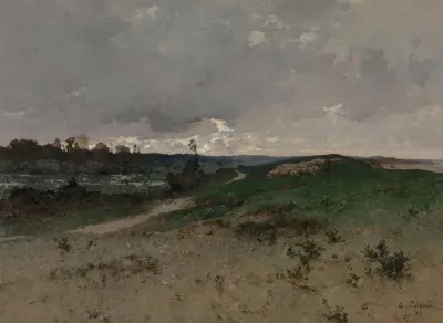 Landscape Near Saint Jean Le Thomas Normandy