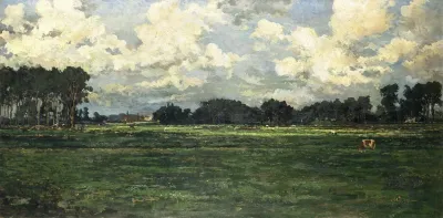 Landscape Of The River Lys At Sint Martens Latem