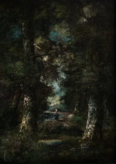 Landscape Path In The Woods