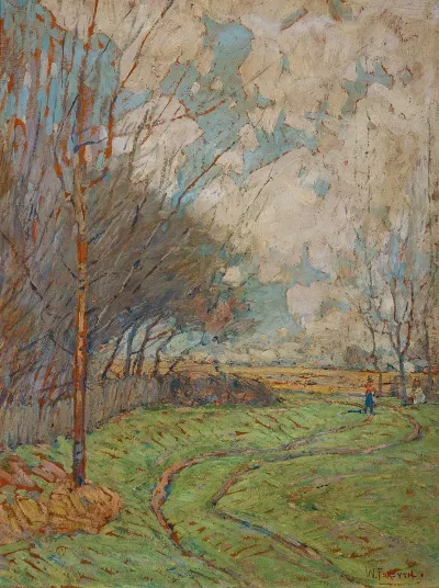 Landscape Path To The Fields