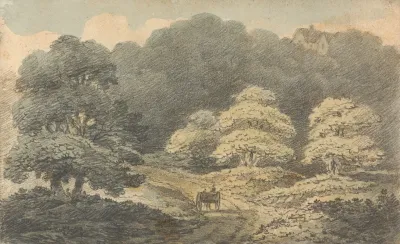 Landscape Scene With Horse And Cart Near Tunbridge Wells
