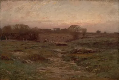 Landscape Sheep In The Valley