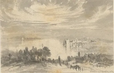 Landscape Town On A Bay