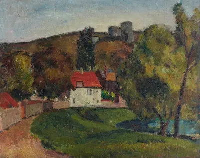 Landscape Village Beneath The Ruins