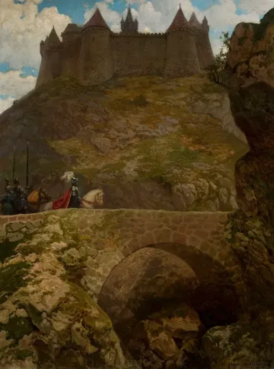 Landscape With A Castle And A Knight