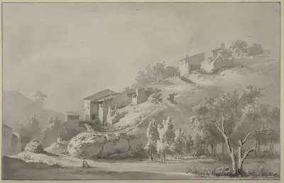 Landscape With A Chapel And Houses On A Mountainside