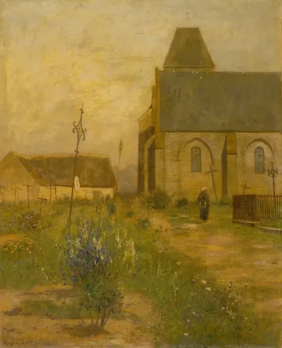 Landscape With A Church And A Graveyard
