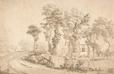 Landscape With A House Near A Bridge Over A River