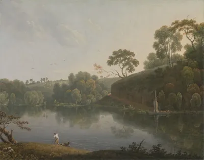 Landscape With A Lake And Boats