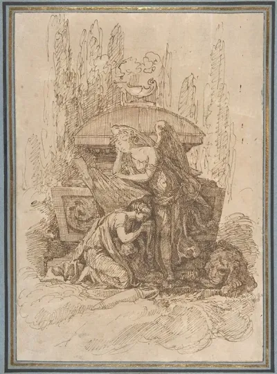 Landscape With A Memorial Scene