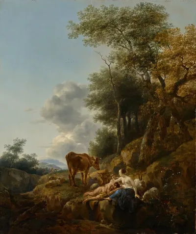 Landscape With A Nymph And A Satyr