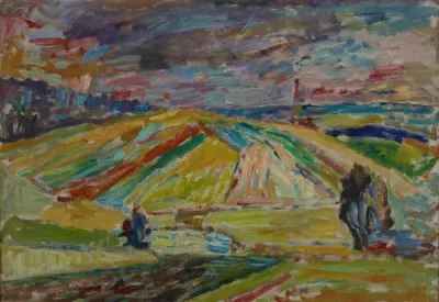 Landscape With A Patchwork Of Fields