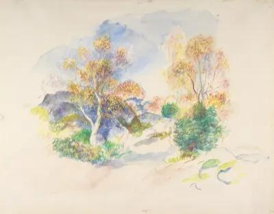 Landscape With A Path Between Trees