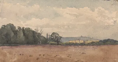 Landscape With A Ploughed Field In The Foreground