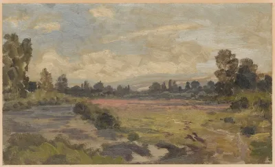 Landscape With A River And View Of The Jesenik Range
