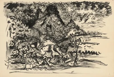 Landscape With A River Study