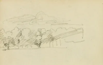 Landscape With A Row Of Trees