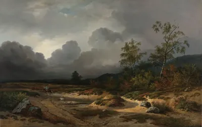 Landscape With A Thunderstorm Brewing