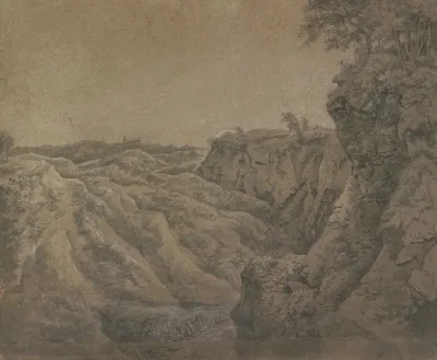 Landscape With A View Of Bentheim Castle In The Far Distance
