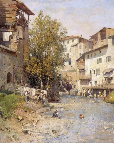 Landscape With A Village On The Outskirts Of Rome