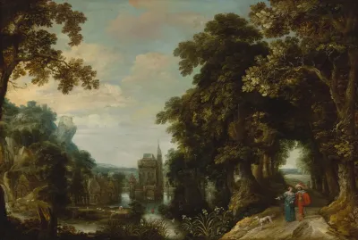 Landscape With An Alley And Castle On The Water