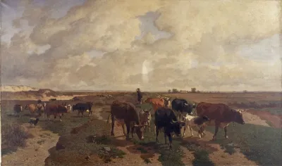 Landscape With Animals Near Knokke Heist