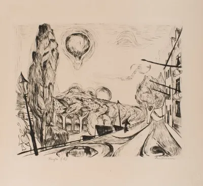 Landscape With Balloon Plate 14 From The Portfolio Faces