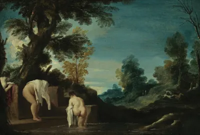 Landscape With Bathing Women