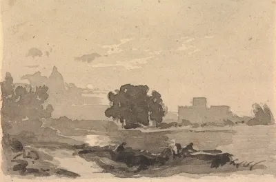 Landscape With Castle In Background
