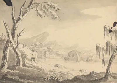Landscape With Castle On Riverbank
