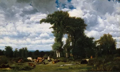 Landscape With Cattle At Limousin