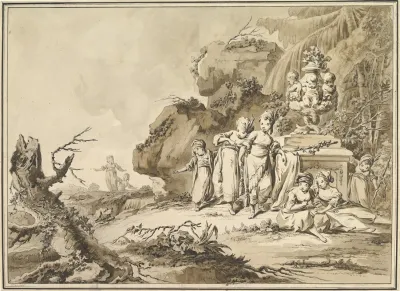 Landscape With Children In Oriental Costume