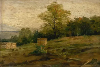 Landscape With Cords Of Wood
