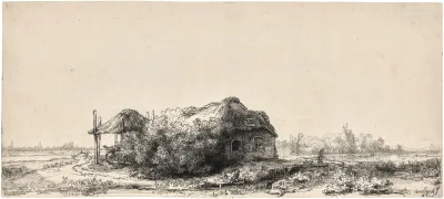 Landscape With Cottages And A Hay Barn