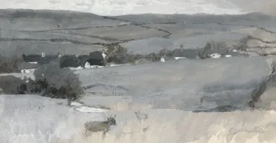 Landscape With Cow In Foreground