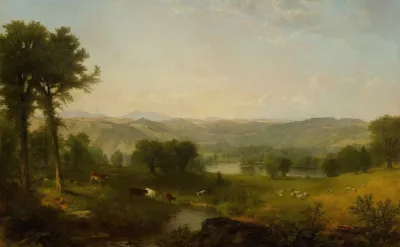 Landscape With Cows And Sheep