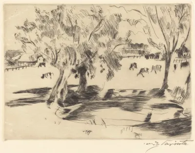 Landscape With Cows Landschaft Mit Kuhen