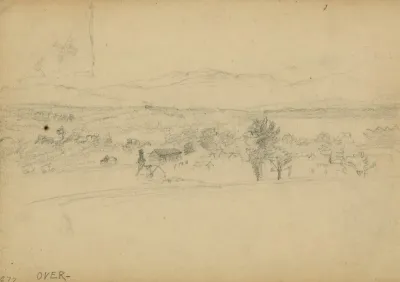 Landscape With Faintly Drawn Flag