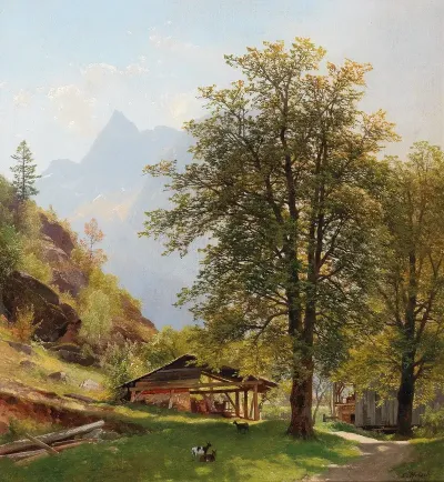 Landscape With Farm Buildings