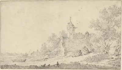Landscape With Farmhouses And Figures