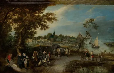 Landscape With Figures And A Village Fair Village Kermesse