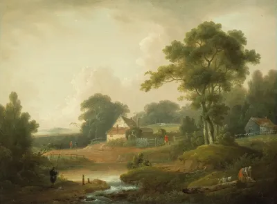 Landscape With Fisherman And Washerwoman