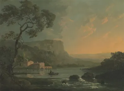 Landscape With Fishermen On A Lake