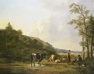 Landscape With Herdsmen And Cattle 4